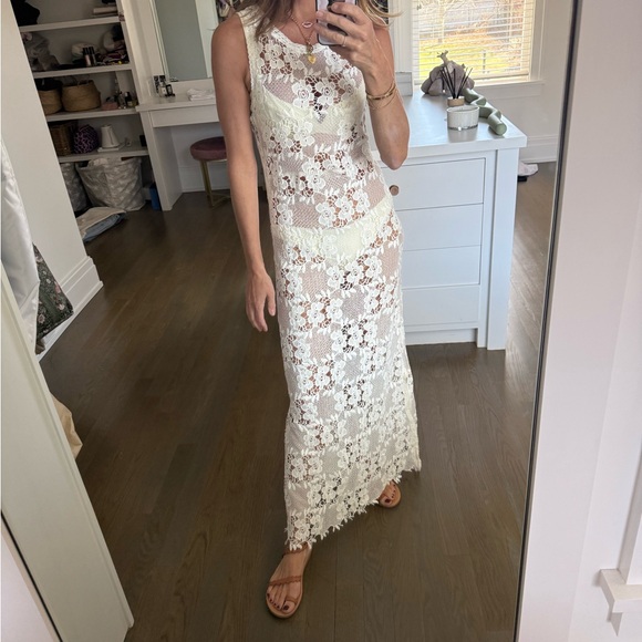 Melissa Odabash Other - Melissa Odabash Ivory Crochet Lace Maxi Coverup